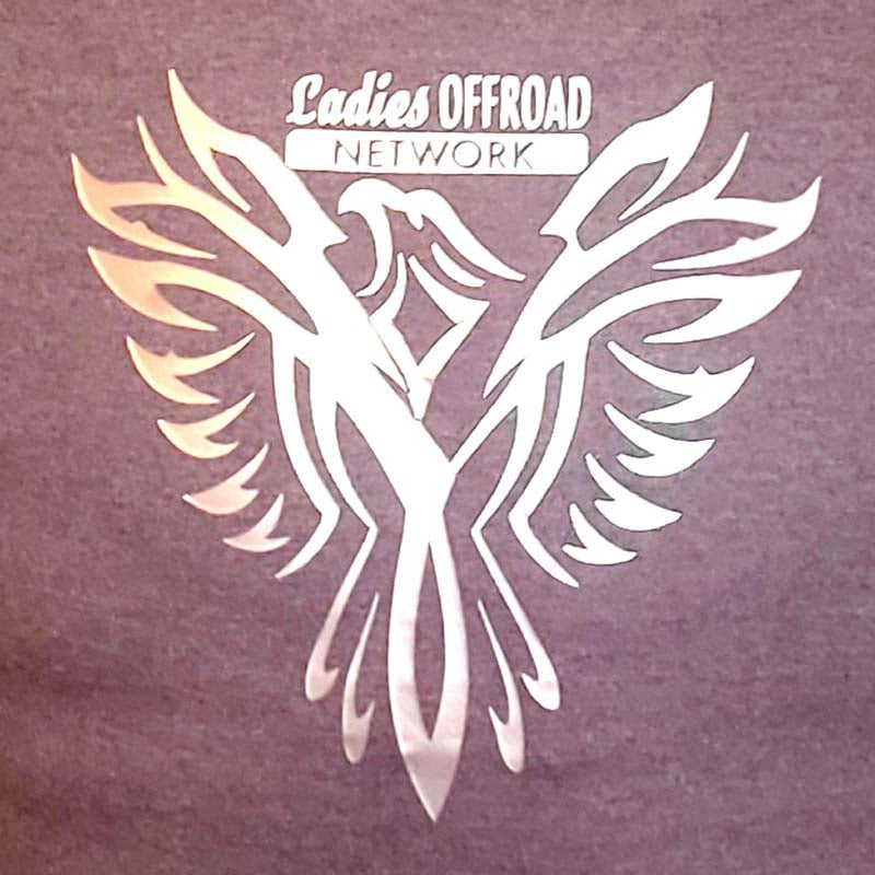 Ladies Offroad Network Eagle Wings Gray standard Tshirt