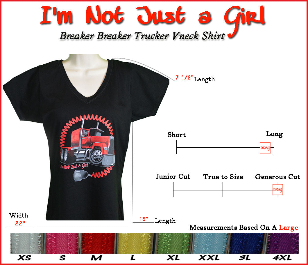 Breaker Breaker Trucker Girl Tshirt