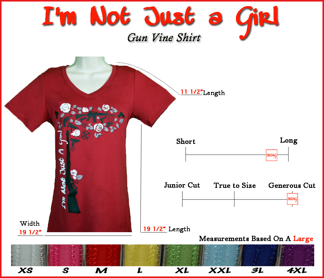 I'm Not Just a Girl Gun Vine Shirt