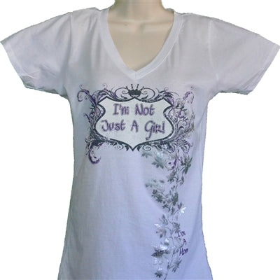 I'm Not Just a Girl I'm a Mom White Vneck