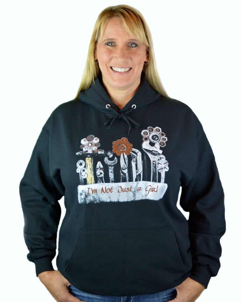 I'm Not Just a Girl Tool Black Sweatshirt