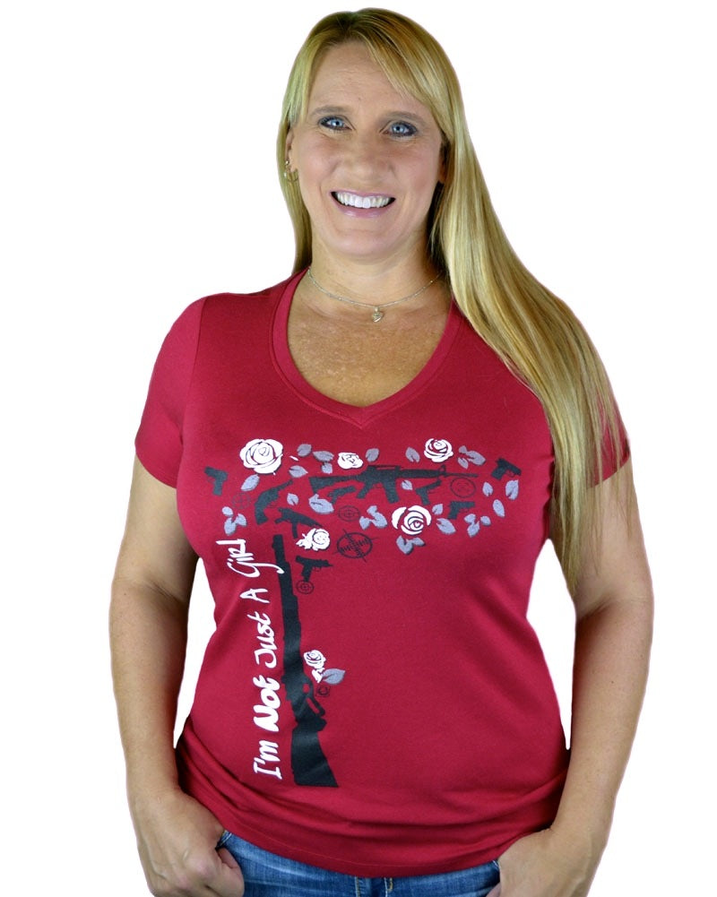 I'm Not Just a Girl Gun Vine Shirt