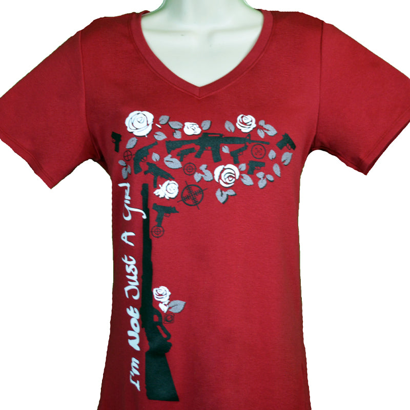 I'm Not Just a Girl Gun Vine Shirt