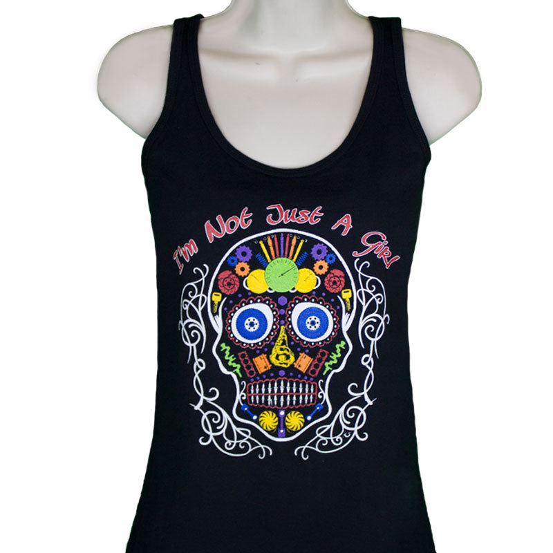 I'm Not Just a Girl Motorhead Sugar Skull Tank
