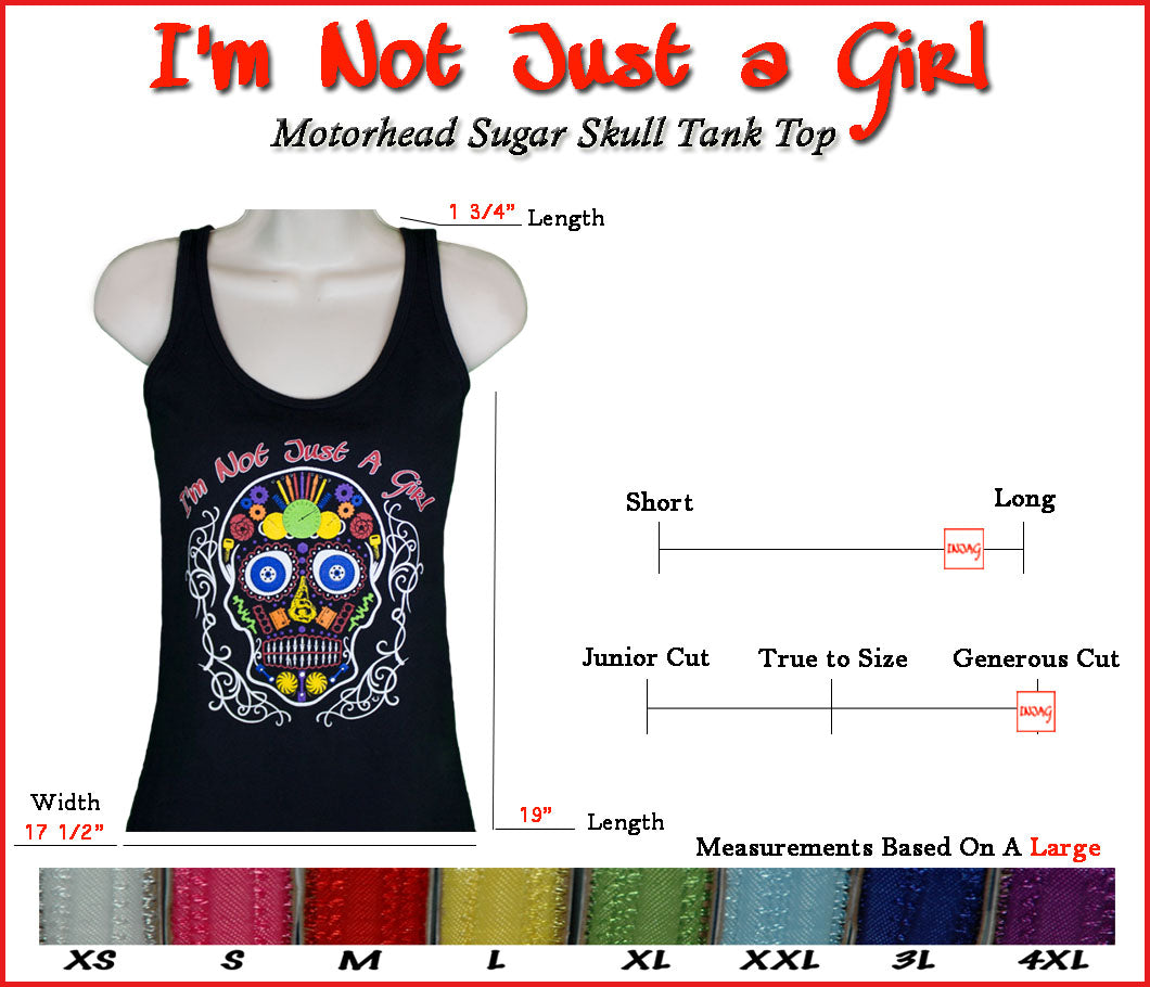 I'm Not Just a Girl Motorhead Sugar Skull Tank
