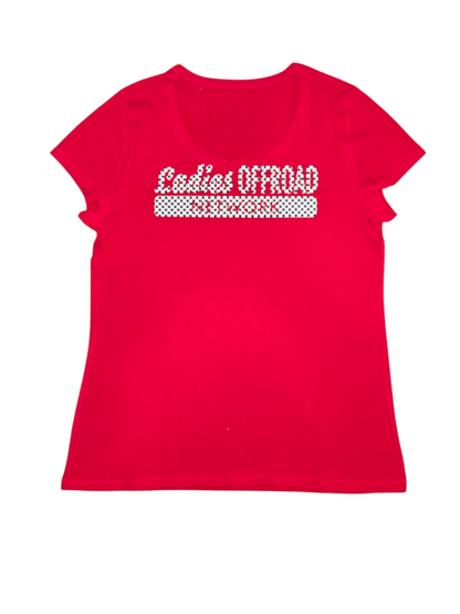 Ladies Offroad Network Racing Red Scoop Neck Tshirt
