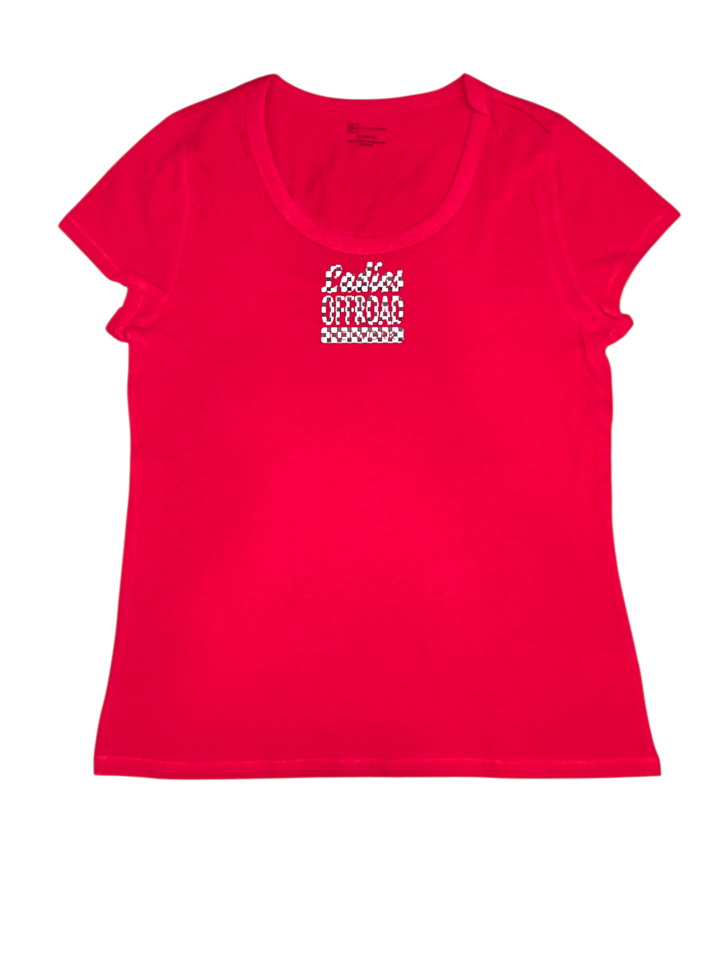 Ladies Offroad Network Racing Red Scoop Neck Tshirt