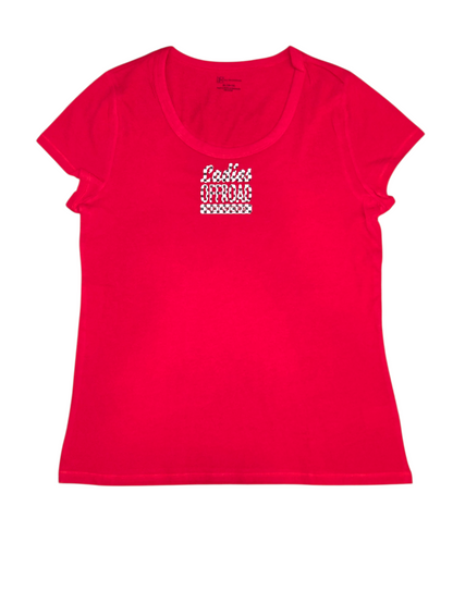 Ladies Offroad Network Racing Red Scoop Neck Tshirt