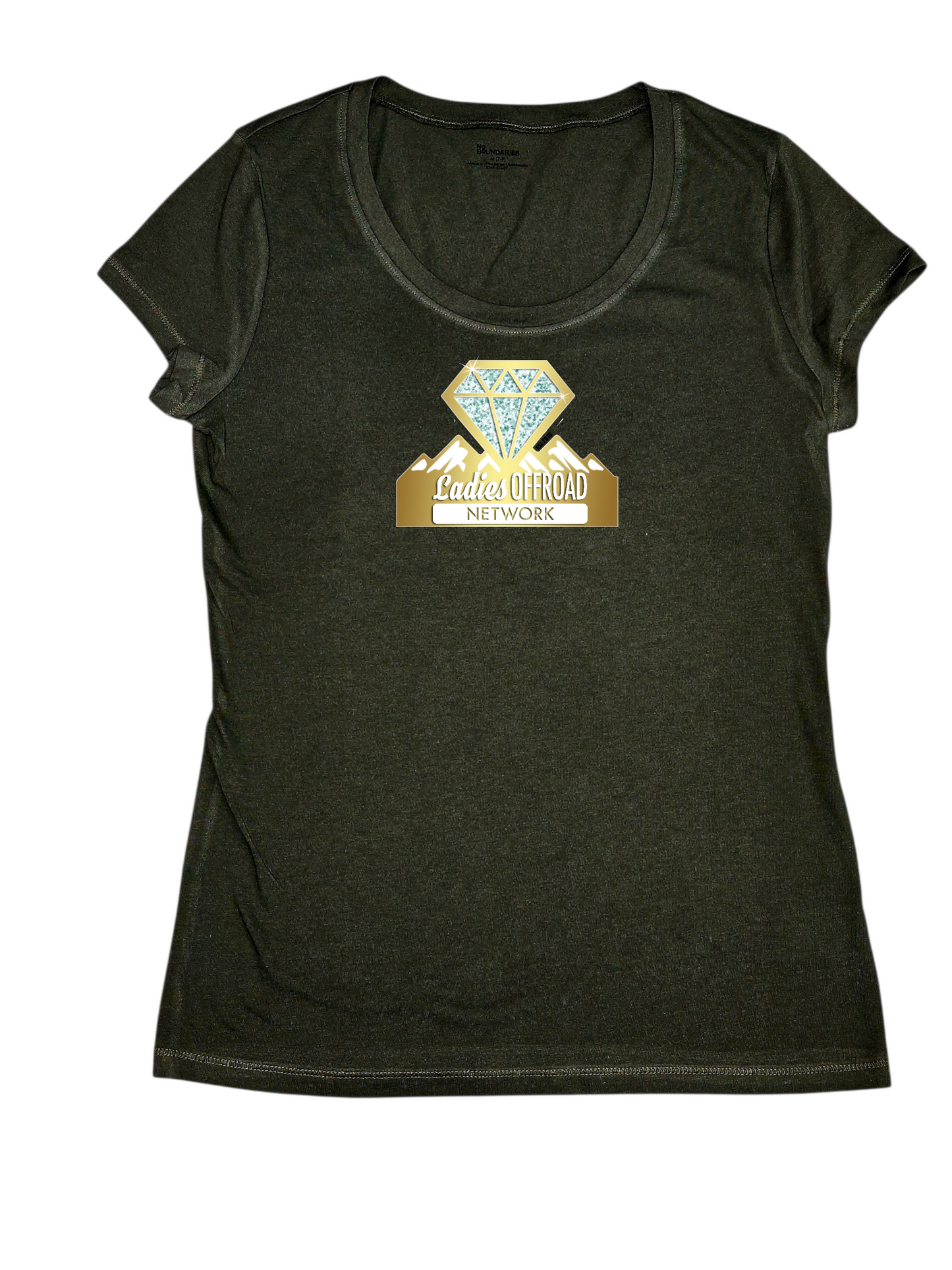 Gold 10th Anniversary Navy Scoop Neck Tshirt *LIMITED* Ladies Offroad Network