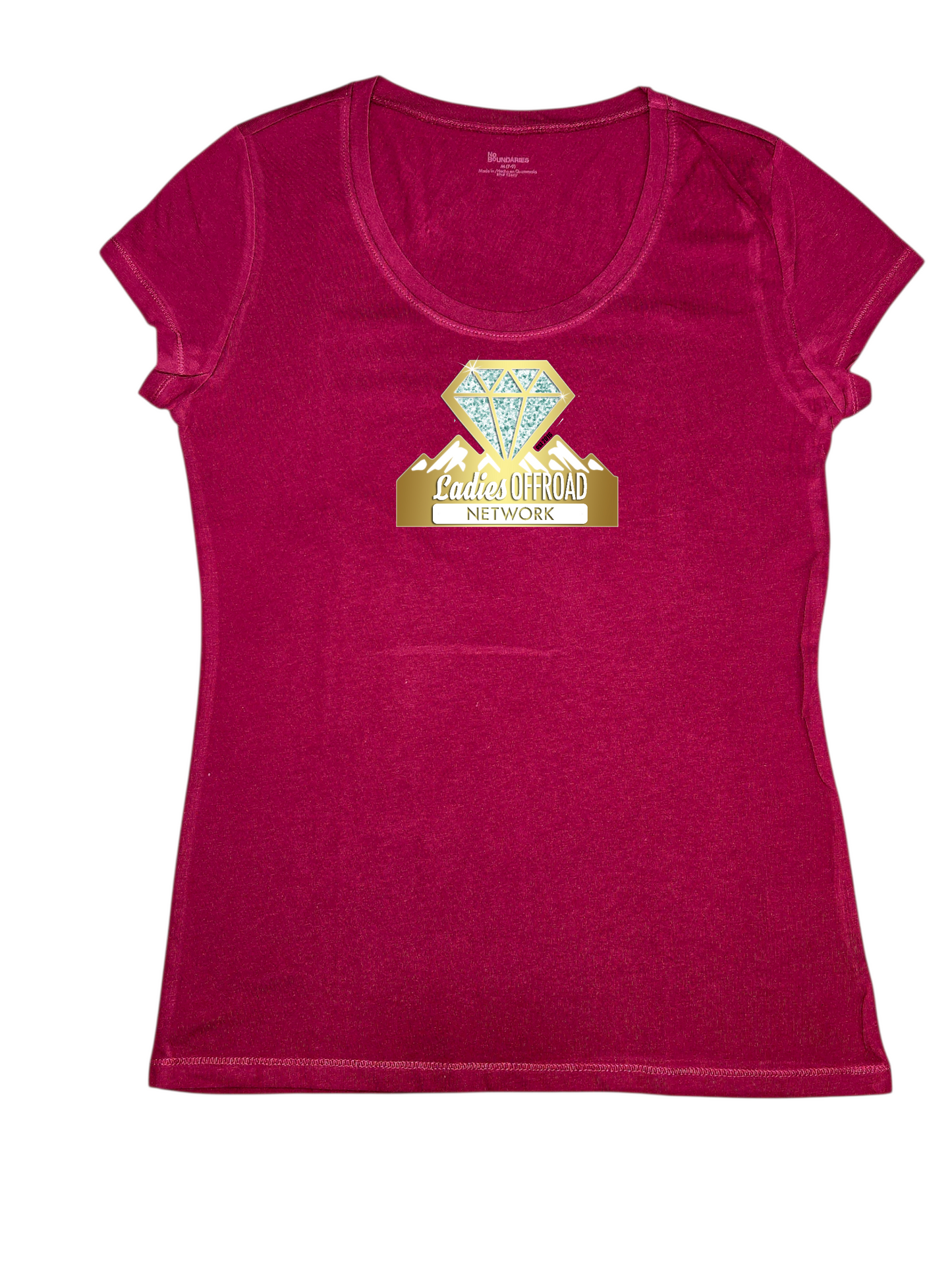 Gold 10th Anniversary Plum Scoop Neck Tshirt *LIMITED* Ladies Offroad Network