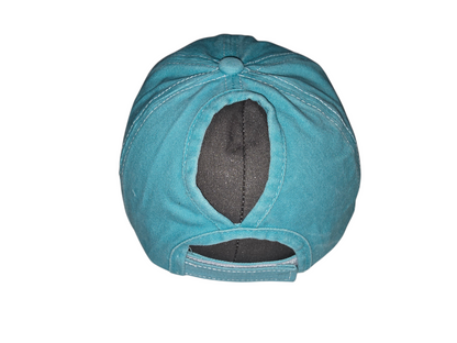 Ladies Offroad Network Teal Star Pony Tail Hat