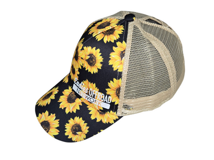 Ladies Offroad Network Sunflower Pony Tail Hat
