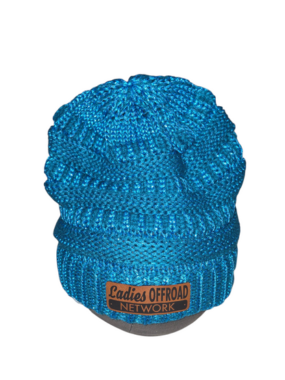 Ladies Offroad Network Teal Sparkle Beanie