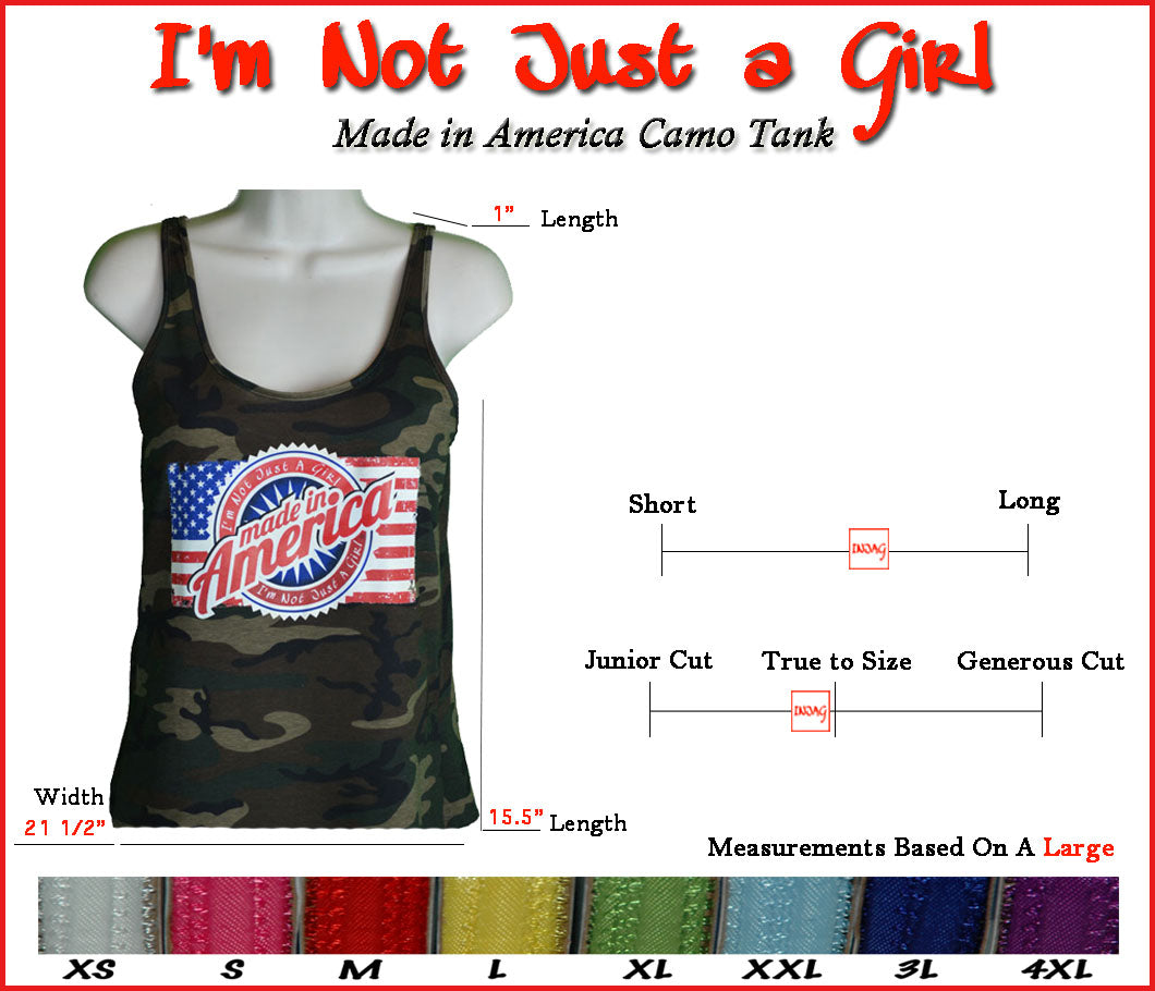 I'm Not Just a Girl Made in America Camo Tank