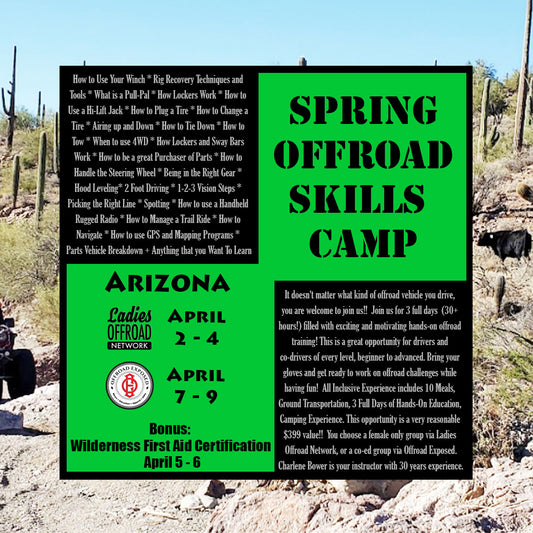 April 2-4 2025 Ladies Spring Skills Camp Ladies Offroad Network